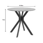 Table Xuson natura lmdf-black metal legs D120x75cm - Слика 5