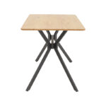 Nerelis natural mdf table and black metal leg 120x70x75cm - Image 3