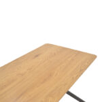 Nerelis natural mdf table and black metal leg 120x70x75cm - Image 4