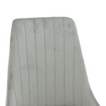 Chair Azori velvet grey fabric with natural color metal leg 49x55x85cm - Image 6