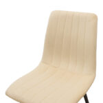 Chair Noor velvet beige fabric with black color metal leg 44x53x86cm - Слика 5