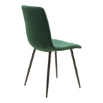 Chair Noor velvet green fabric with black color metal leg 44x53x86cm - Image 2