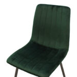 Chair Noor velvet green fabric with black color metal leg 44x53x86cm - Image 5