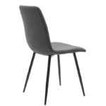 Chair Noor dark grey fabric with black color metal leg 44x53x86cm - Слика 2