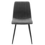 Chair Noor dark grey fabric with black color metal leg 44x53x86cm - Слика 4