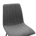 Chair Noor dark grey fabric with black color metal leg 44x53x86cm - Слика 5