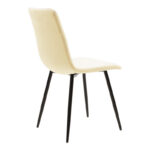 Chair Noor beige fabric with black color metal leg 44x53x86cm - Слика 2