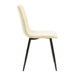 Chair Noor beige fabric with black color metal leg 44x53x86cm - Слика 3