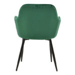 Armchair Noor green velvet with black color metal leg 58x58x86cm - Image 5