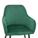 Armchair Noor green velvet with black color metal leg 58x58x86cm - Image 6