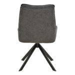 Armchair Konelian dark grey farbric with black color metal leg 54x63x88cm - Image 5