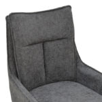 Armchair Konelian dark grey farbric with black color metal leg 54x63x88cm - Image 6