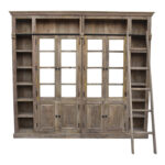 Library Librardy Inart lime wash solid mango wood 247x35x220cm - Image 2