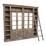 Library Librardy Inart lime wash solid mango wood 247x35x220cm