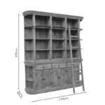 Library Shelvy Inart sonoma solid mango wood 200x40x230cm - Слика 5