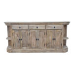Buffet Freklian Inart natural solid mango wood 200x42x90cm - Image 2