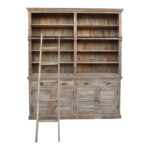 Library Bookie Inart antique white solid mango wood 200x42x230cm - Image 2