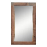 Mirror Mirdeo Inart light walnut solid mango wood 70x3x120cm - Слика 2