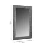 Mirror Mirdeo Inart light walnut solid mango wood 70x3x120cm - Слика 3