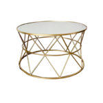 Coffee tables Pelosif Inart gold set 2pcs metal - Слика 2
