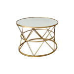 Coffee tables Pelosif Inart gold set 2pcs metal - Слика 3