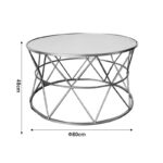Coffee tables Pelosif Inart gold set 2pcs metal - Слика 4