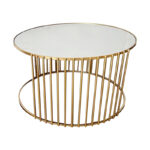 Coffee tables Boron Inart gold set 2pcs metal - Image 2