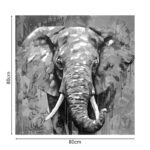 Canvas wall art Elephant Inart 80x3x80cm - Слика 2