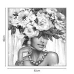 Canvas wall art  Flowergirl Inart 82x4,5x82cm - Слика 2