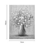 Canvas wall art Flowerpot I Inart 70x3x100cm - Image 2