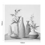 Canvas wall art Vase Inart 100x3x100cm - Слика 2