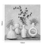 Canvas wall art Vase I Inart 100x3x100cm - Слика 2