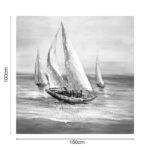 Canvas wall art Sailer Inart 100x3x100cm - Слика 2