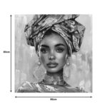 Turban Inart canvas painting 80x3x80cm - Image 2