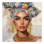 Turban Ι Inart canvas painting 80x3x80cm