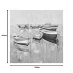 Canvas painting Boatty Ι Inart 100x3x100cm - Image 2