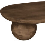 Coffee table Kane Inart solid acacia wood in brown color110x72x38cm - Image 2