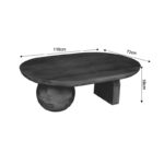 Coffee table Kane Inart solid acacia wood in brown color110x72x38cm - Image 4