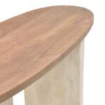Console Spline Inart white wash-natural solid acacia wood 120x45x76cm - Image 4
