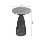 Side table Souler Inart brown solid mango wood D38x56cm - Слика 4