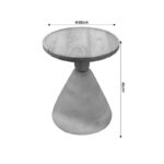 Side table Spello Inart solid mango wood in white wash color D38x46cm - Слика 4