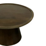 Aliki Inart coffee table walnut solid mango wood D90x40cm - Слика 2