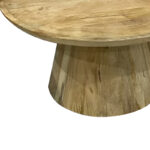 Aliki Inart coffee table natural solid mango wood D90x40cm - Слика 3