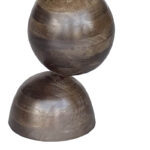 Side table Sedra Inart solid mango wood in brown color D38x44cm - Слика 3