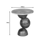 Side table Sedra Inart solid mango wood in brown color D38x44cm - Слика 4