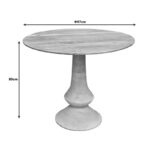 Τable Holy Inart mango wood in natural color D97x80cm - Image 4