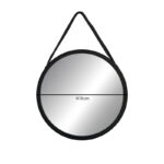 Hanging mirror Hangie Inart black pp D76x3cm - Image 2