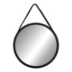 Hanging mirror Hangie Inart black pp D76x3cm