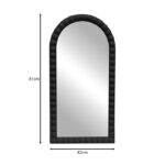 Mirror Pavlova Inart black pp 42x3.5x81cm - Image 2