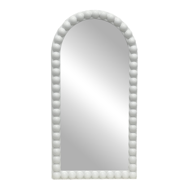 298-000011 Mirror Pavlova white pp 42x3.5x81cm - Image 1